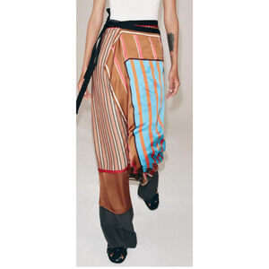 NWT Zara Multicoloured Viscose Print Scarf Pareo Skirt Women 4758/039/330